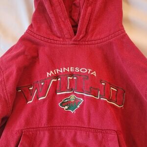 Antigua Kids Red Hoodie - Minnesota Wild